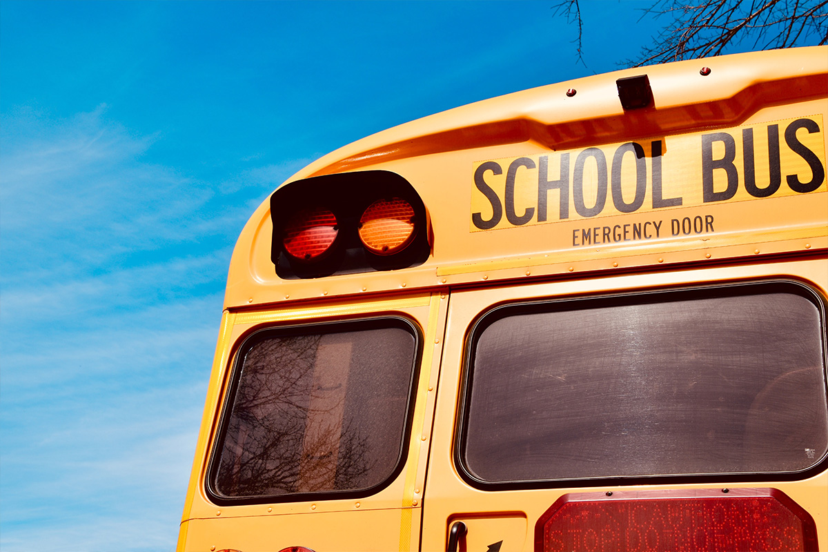 Rear of a school bus