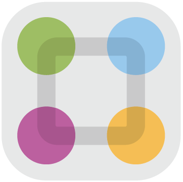 Icon for ParentSquare, four dots nestled in the corners of a square.